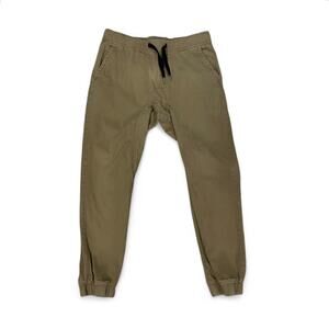 WT02 Elastic Waist Pull On Drawstring Jogger Pants Brown Men’s Size Medium